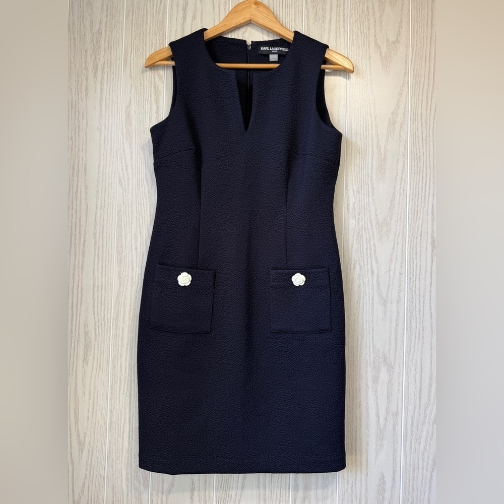 Karl Lagerfeld Paris Textured Sheath Dress – Size 8 EUC